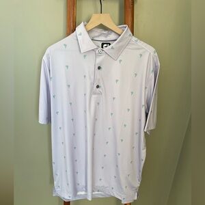 FootJoy Cactus Print Men's Golf Polo Shirt, XL